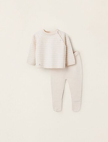 Ensemble en Maille à Rayures