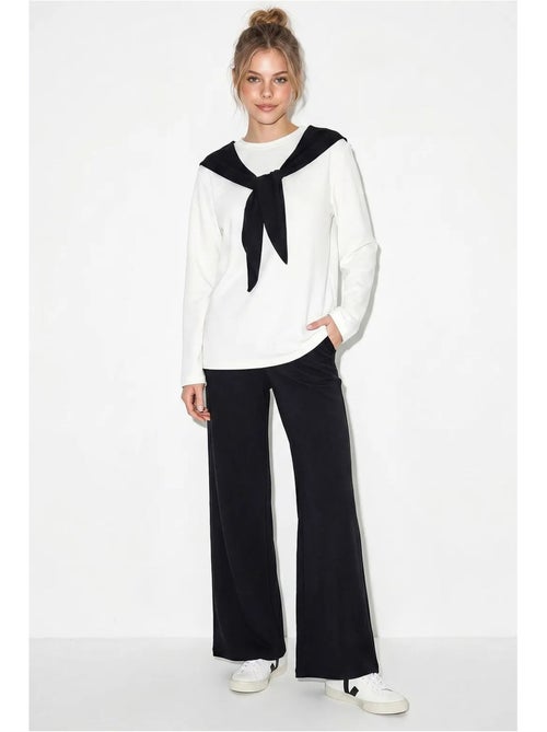 Ensemble en maille deux pièces avec pantalon large lucci - Kiabi Ensemble en maille deux pièces avec pantalon large lucci - Kiabi