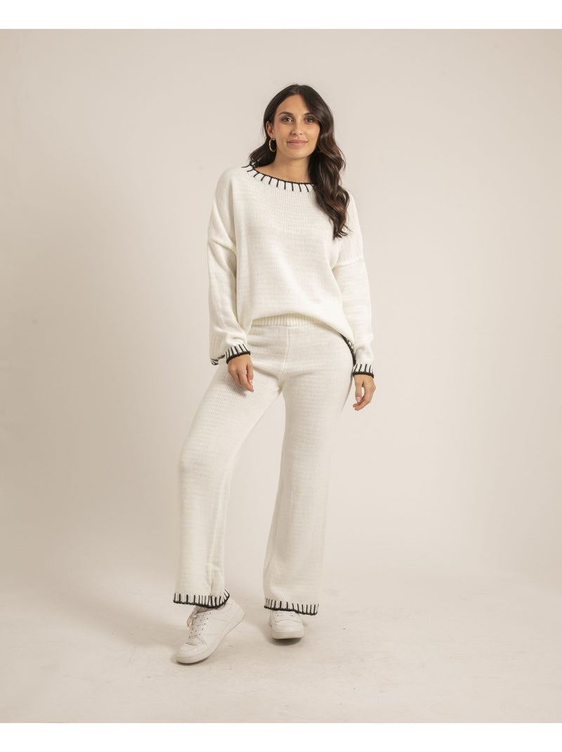 Ensemble en maille EMONY Blanc - Kiabi