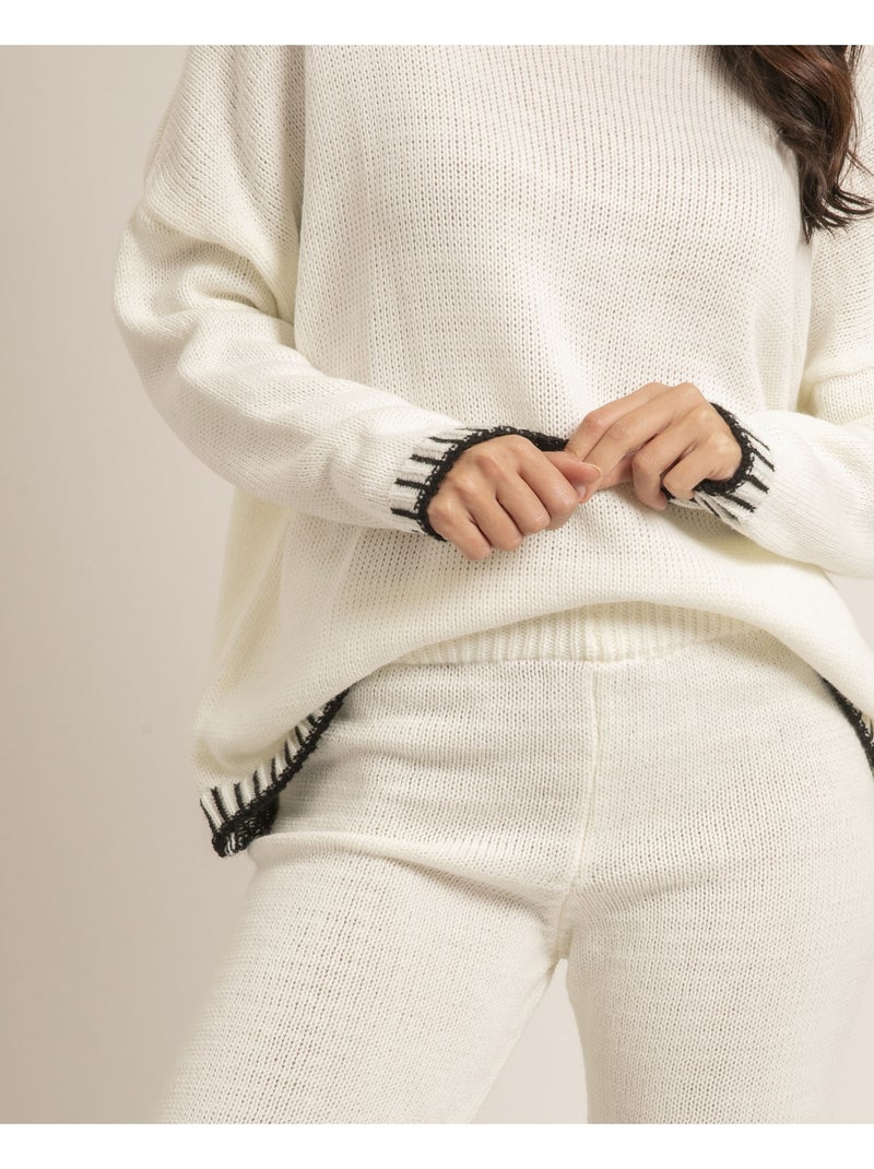 Ensemble en maille EMONY Blanc - Kiabi