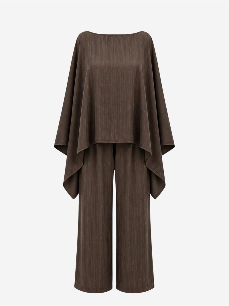 Ensemble en maille mélangée modal mixray Marron - Kiabi