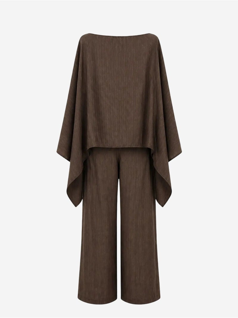 Ensemble en maille mélangée modal mixray Marron - Kiabi