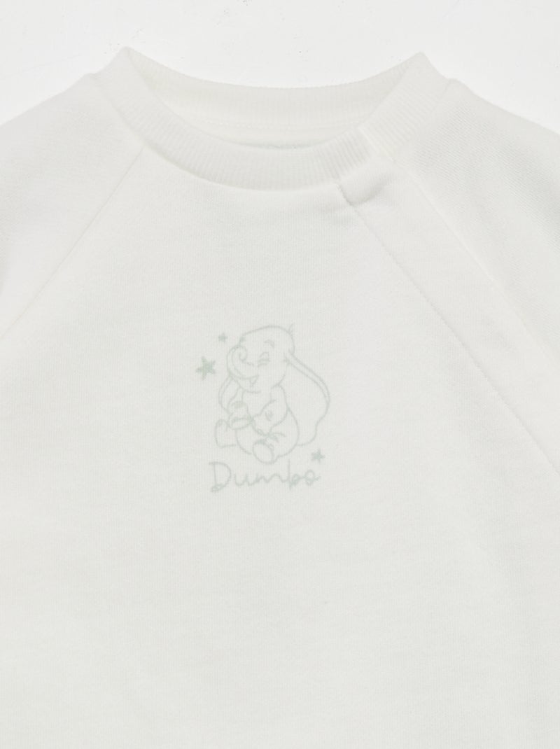 Ensemble en molleton 'Disney' - 3 pièces Blanc/vert eau - Kiabi