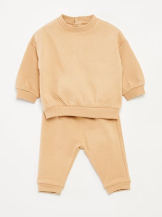 Ensemble en molleton sweat + pantalon - 2 pièces