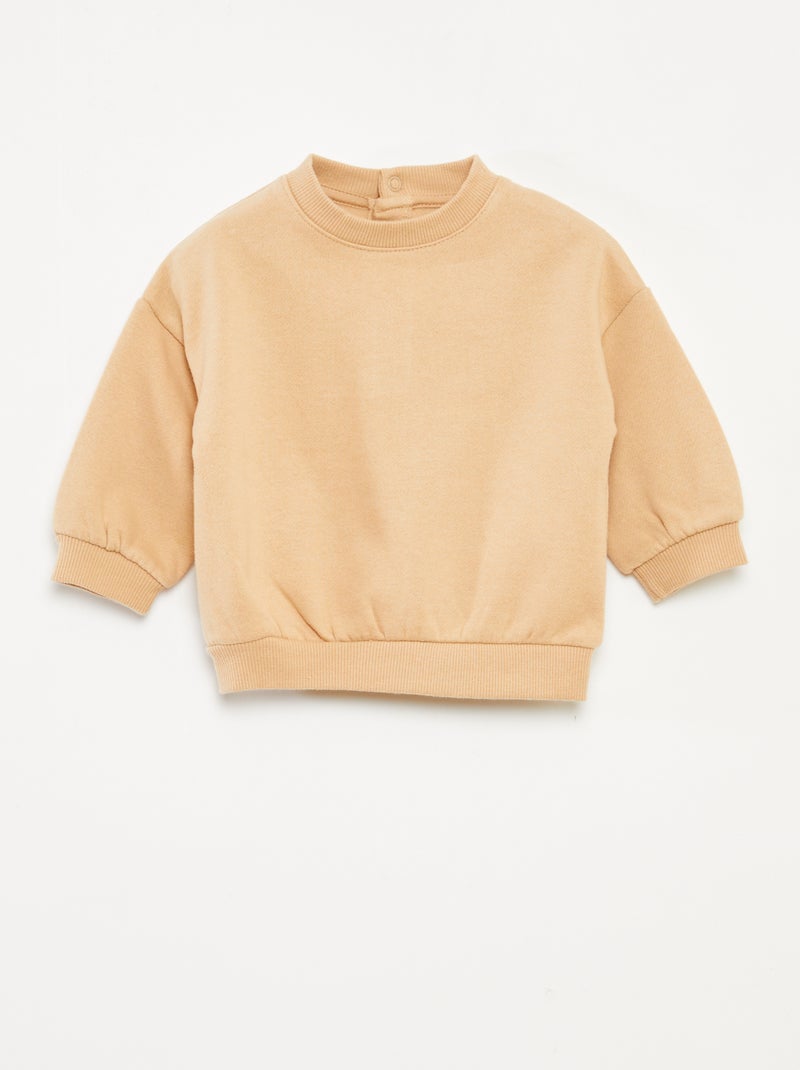Ensemble en molleton sweat + pantalon - 2 pièces Beige - Kiabi