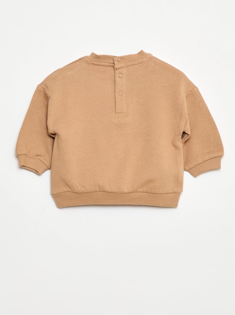 Ensemble en molleton sweat + pantalon - 2 pièces Marron - Kiabi