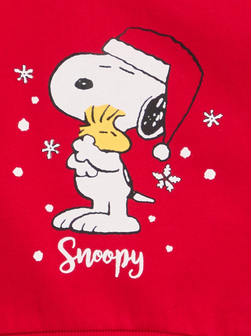 Ensemble en molleton sweat + pantalon 'Snoopy' - 2 pièces Rouge - Kiabi