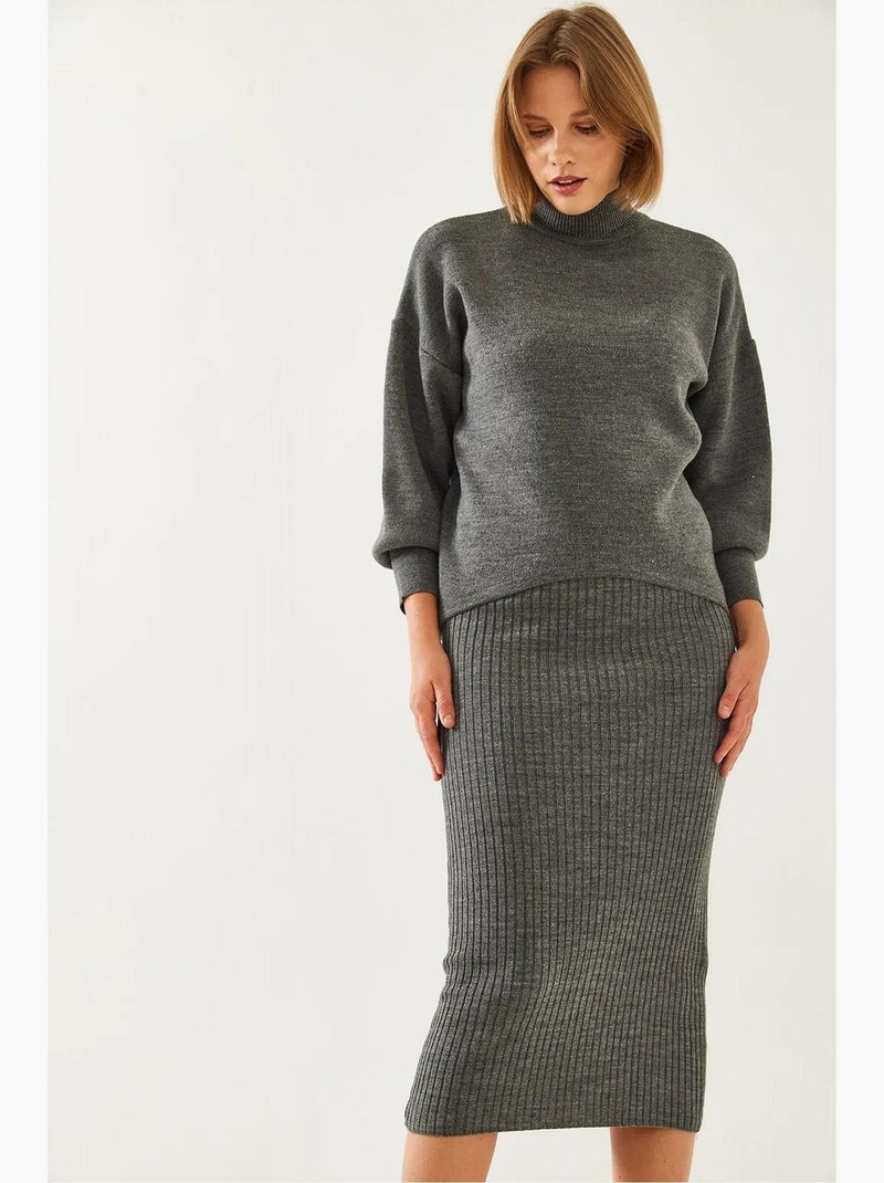 Ensemble en tricot deux pièces lucci Gris Noir - Kiabi