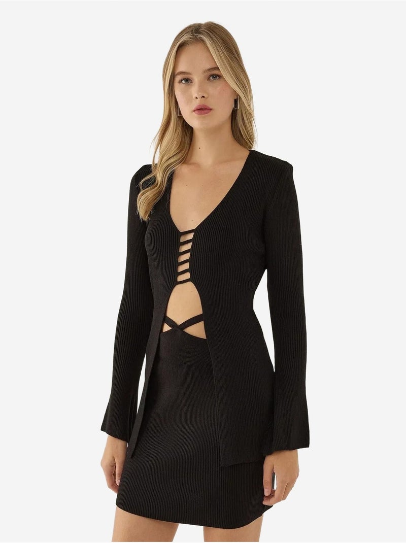 Ensemble en tricot deux pièces Noir - Kiabi