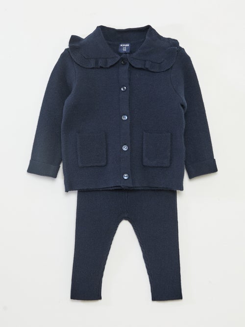 Ensemble en tricot gilet + legging - Kiabi