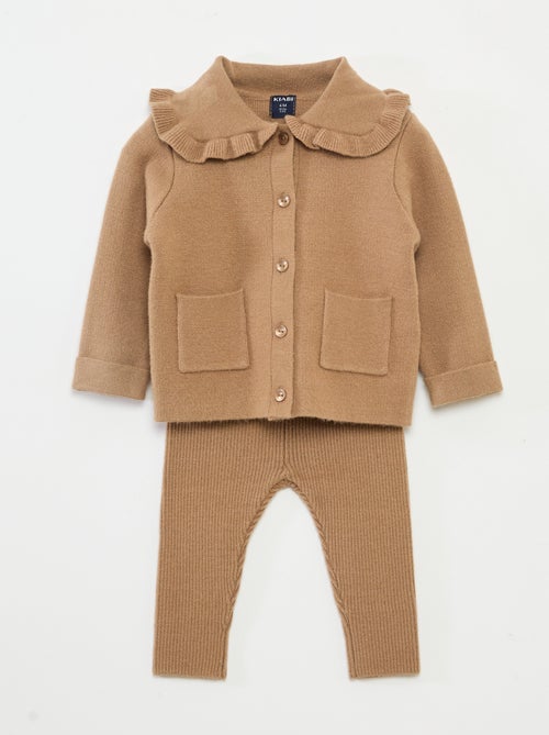 Ensemble en tricot gilet + legging - Kiabi