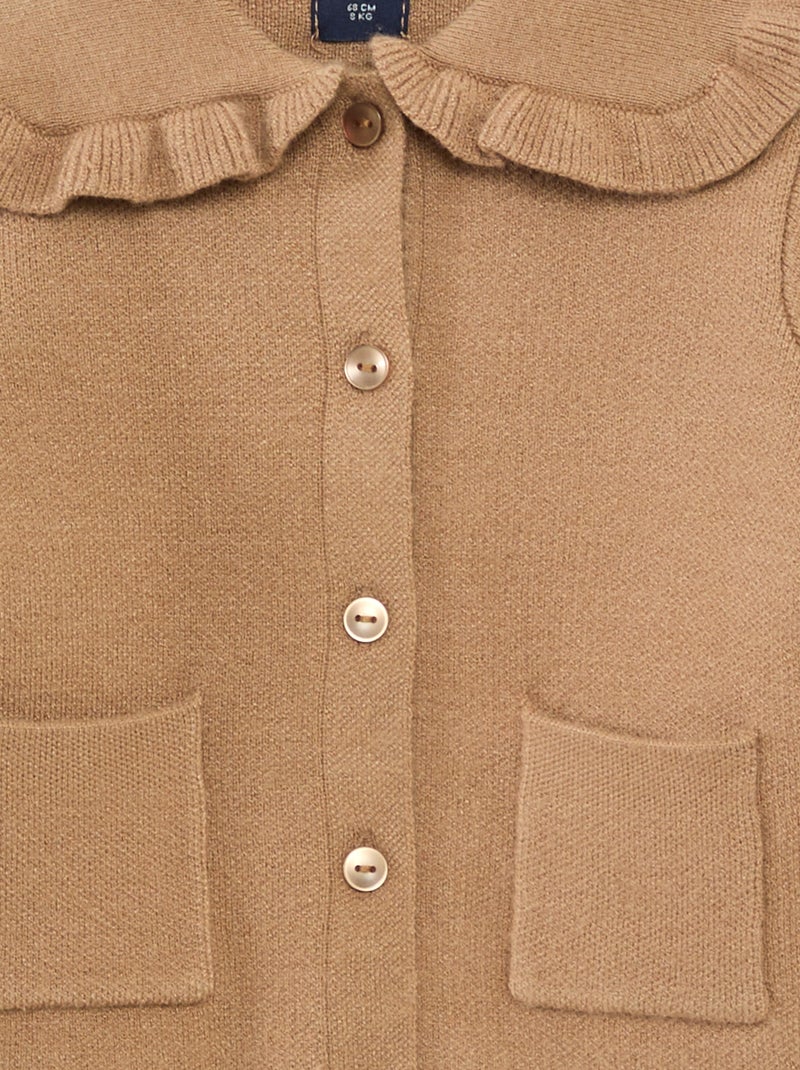 Ensemble en tricot gilet + legging Marron - Kiabi