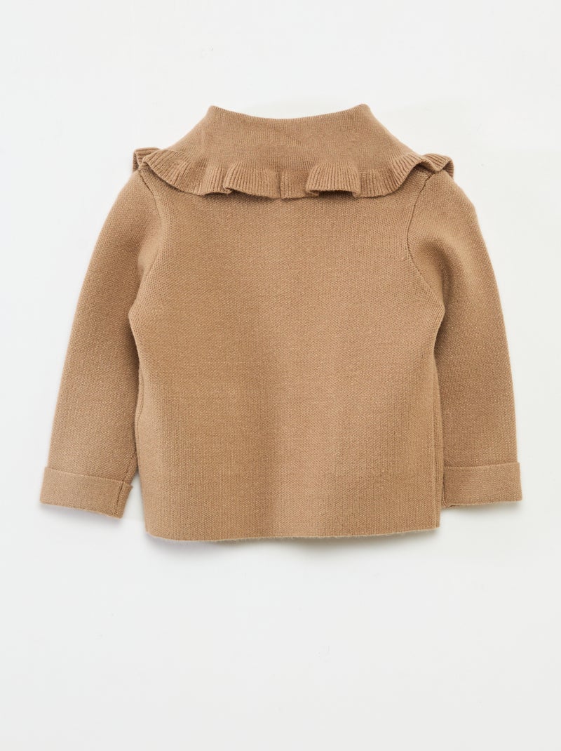 Ensemble en tricot gilet + legging Marron - Kiabi