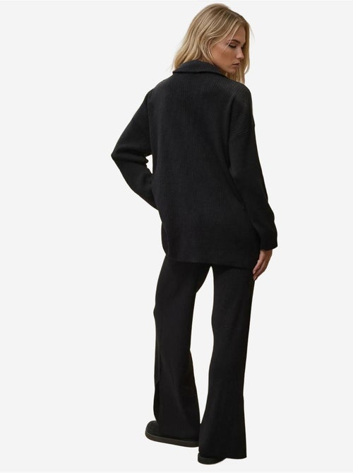 Ensemble en tricot taille haute avec col zippé - Kiabi