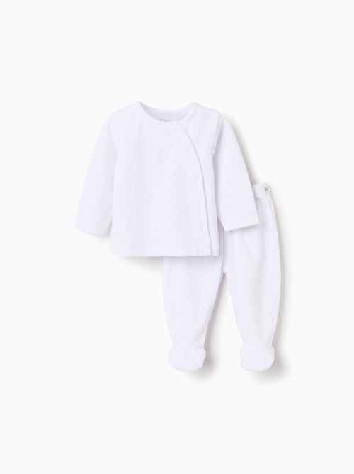 Ensemble en velours de pull + pantalon à pieds - Kiabi