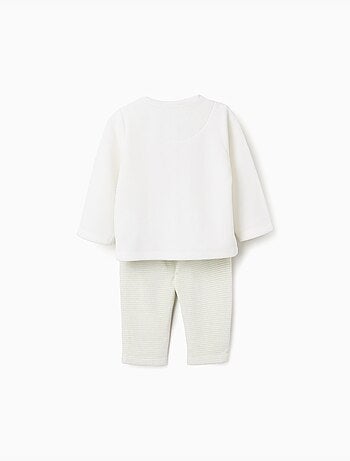 Ensemble en velours de pull + pantalon rayé