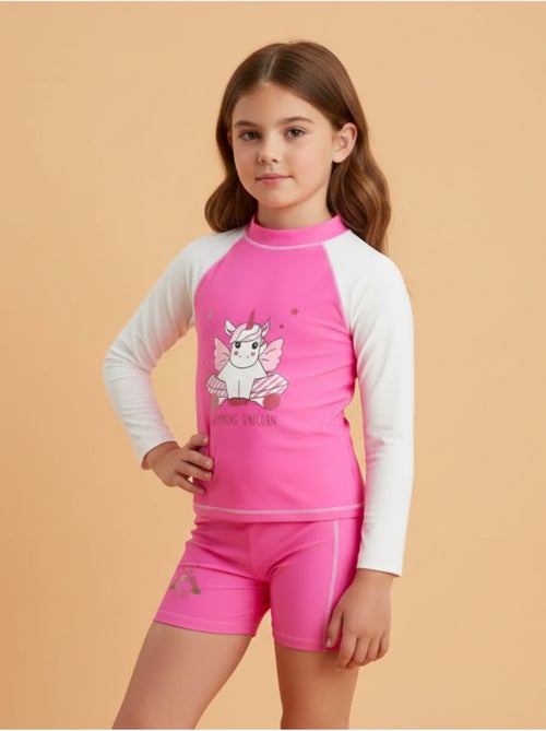 Ensemble enfant Anti-UV fille : Licorne - Kiabi
