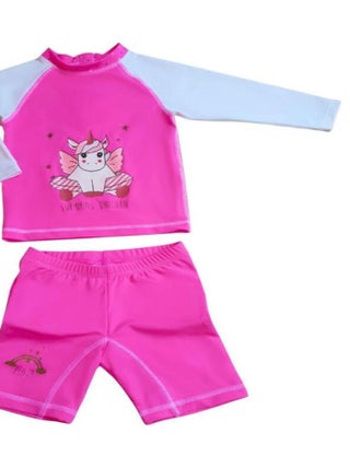 Ensemble enfant Anti-UV fille : Licorne Rose