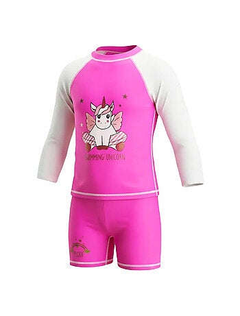 Ensemble enfant Anti-UV fille : Licorne Violet