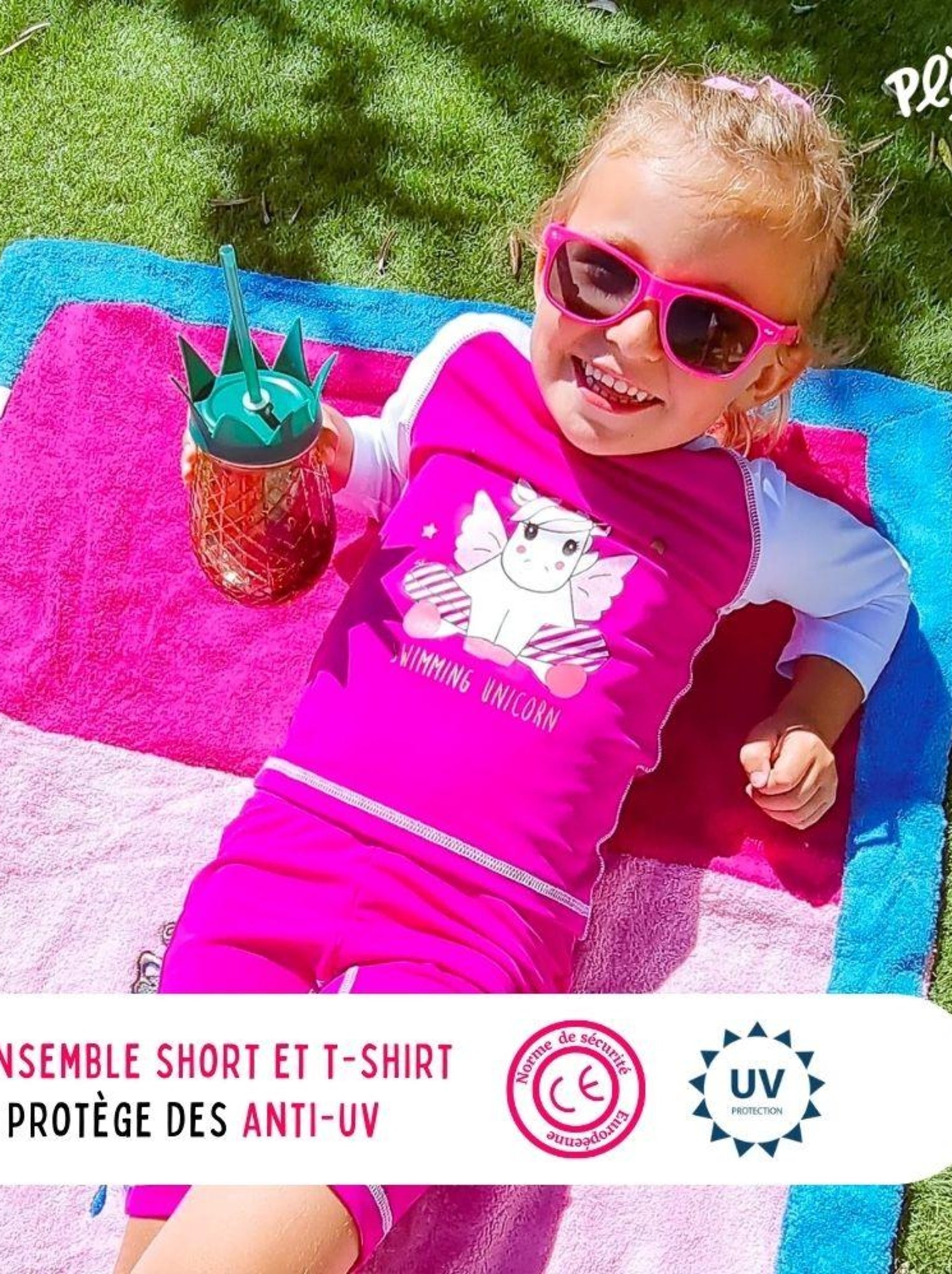 Tee Shirt Anti Uv Enfant Maillot De Bain Licorne Anti-UV Pour