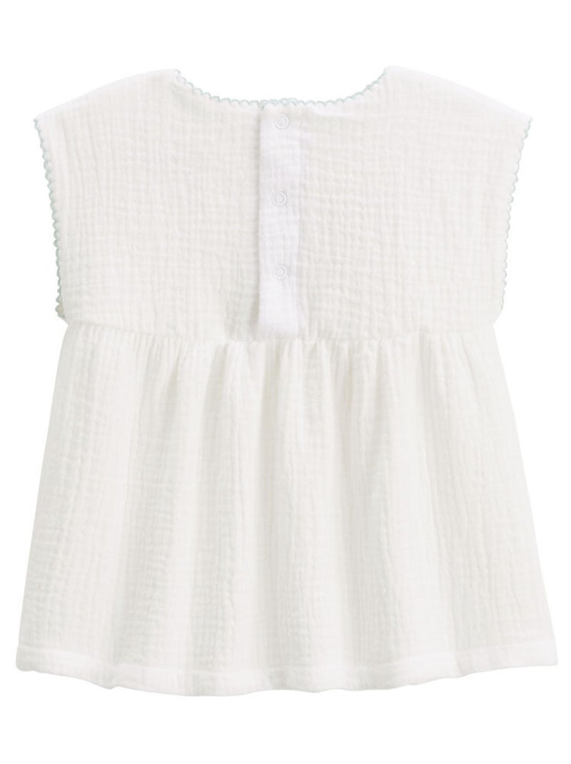Ensemble enfant blouse et pantalon en gaze de coton Arya Vert - Kiabi