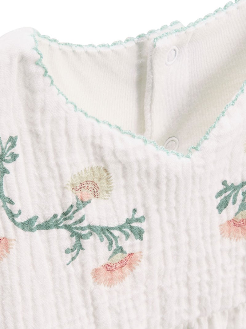 Ensemble enfant blouse et pantalon en gaze de coton Arya Vert - Kiabi