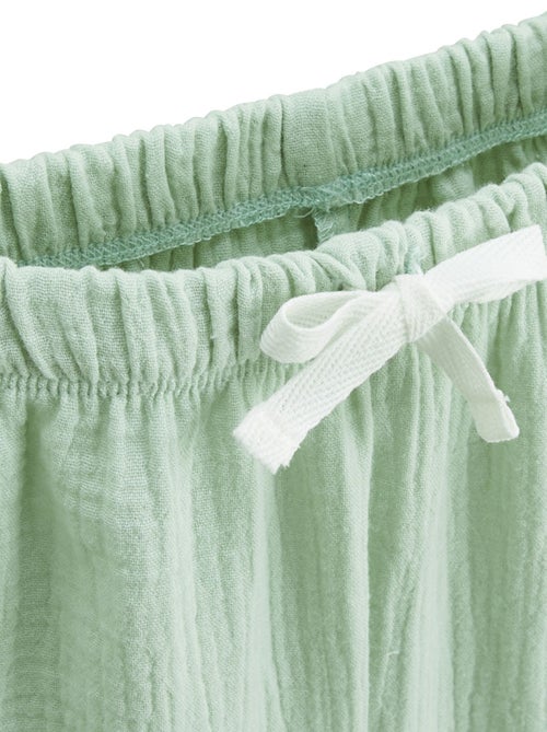 Ensemble enfant blouse et pantalon en gaze de coton Arya - Kiabi