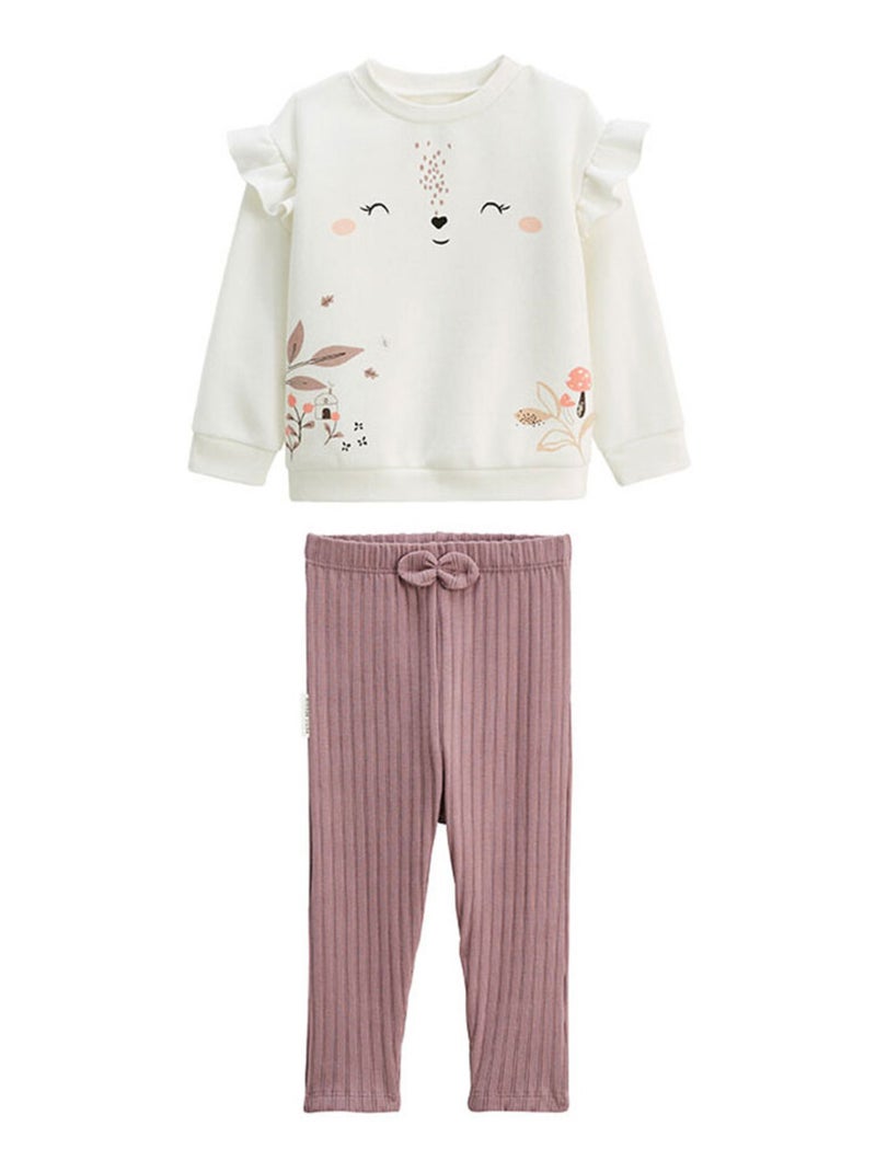 Ensemble enfant sweat en molleton et legging Sora Rose - Kiabi
