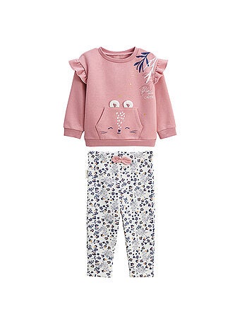 Ensemble enfant sweat et legging en molleton Céleste