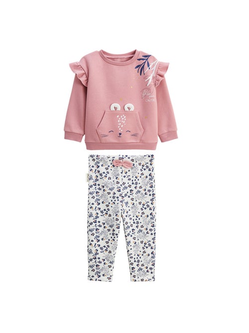 Ensemble enfant sweat et legging en molleton Céleste - Kiabi