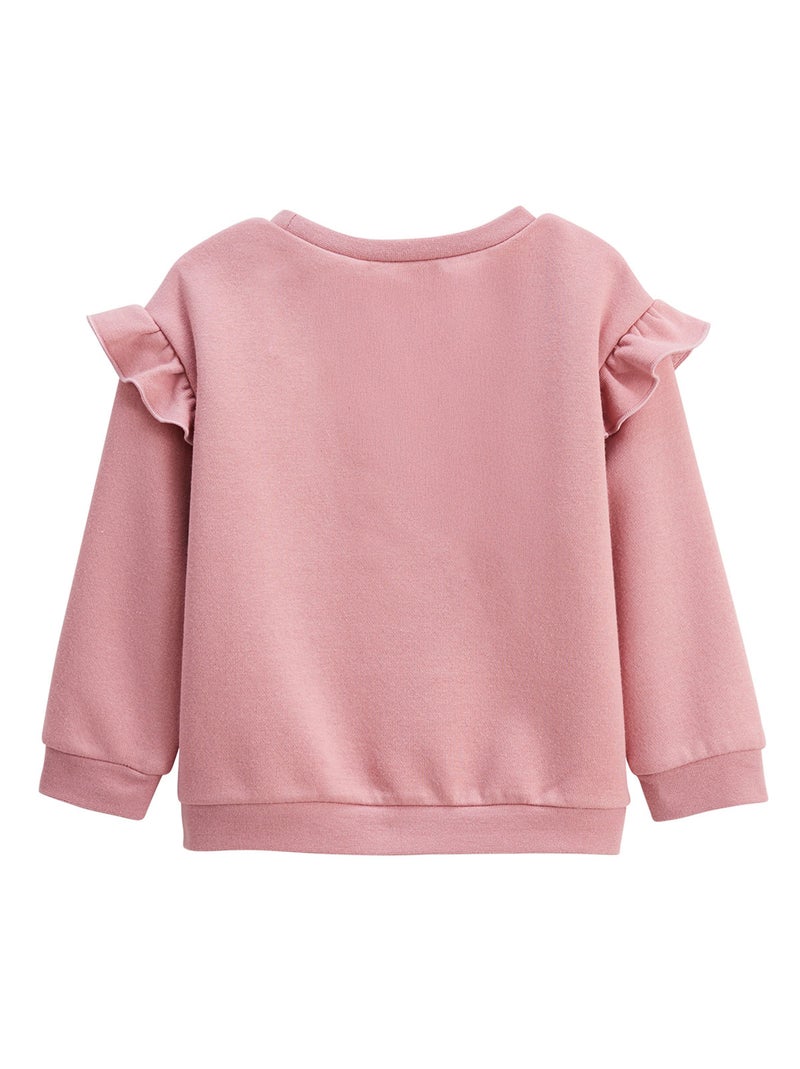 Ensemble enfant sweat et legging en molleton Céleste Rose - Kiabi