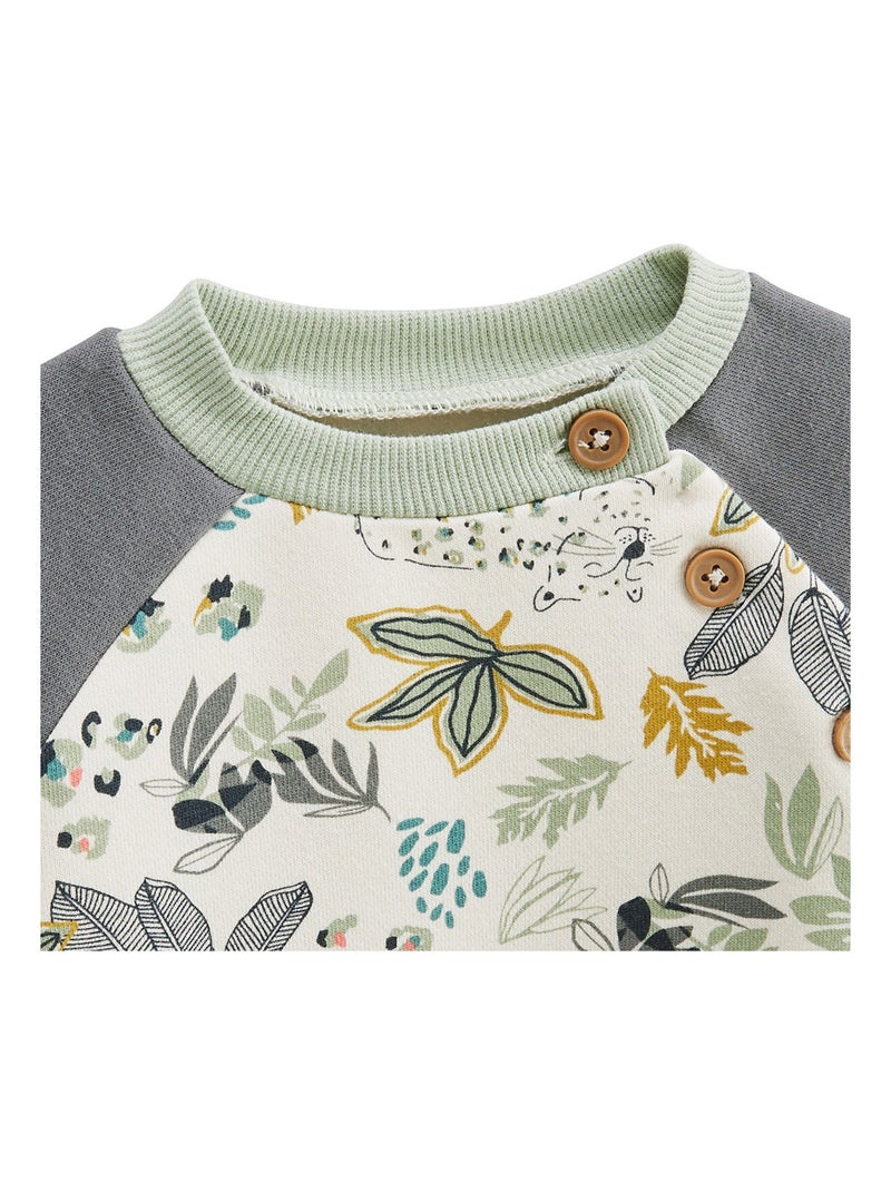 Ensemble enfant sweat et pantalon en molleton Boavista Kaki - Kiabi