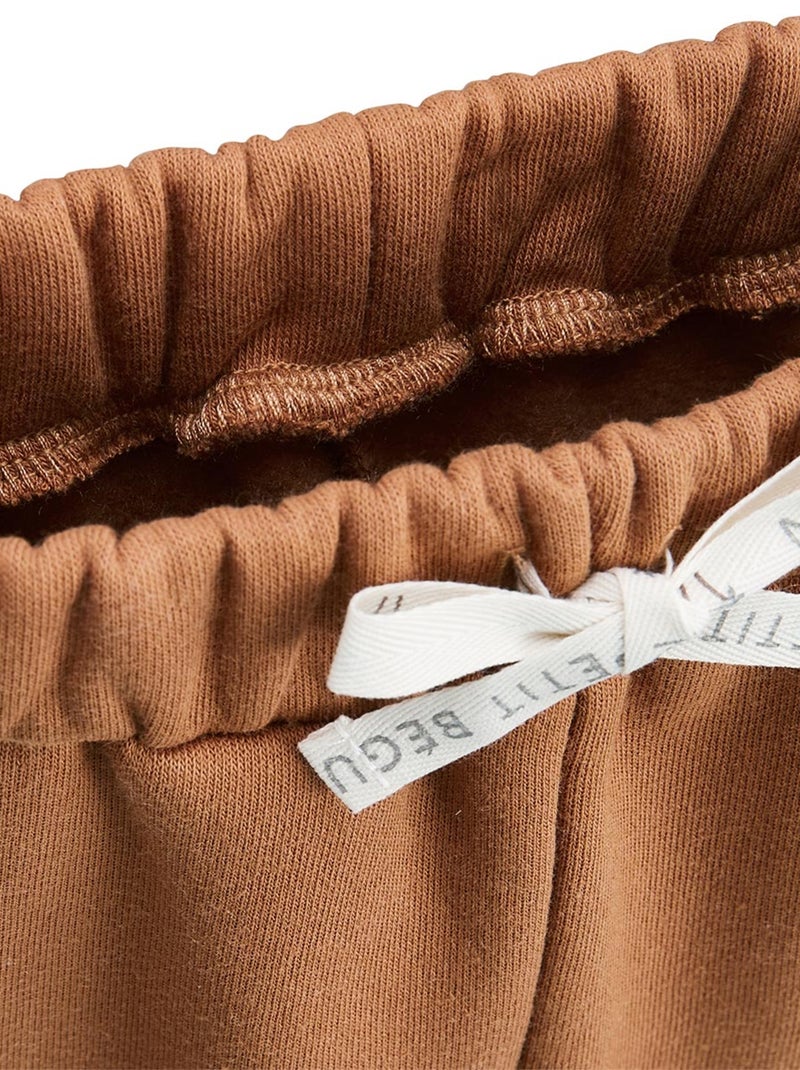 Ensemble enfant sweat et pantalon en molleton Constellation Camel - Kiabi