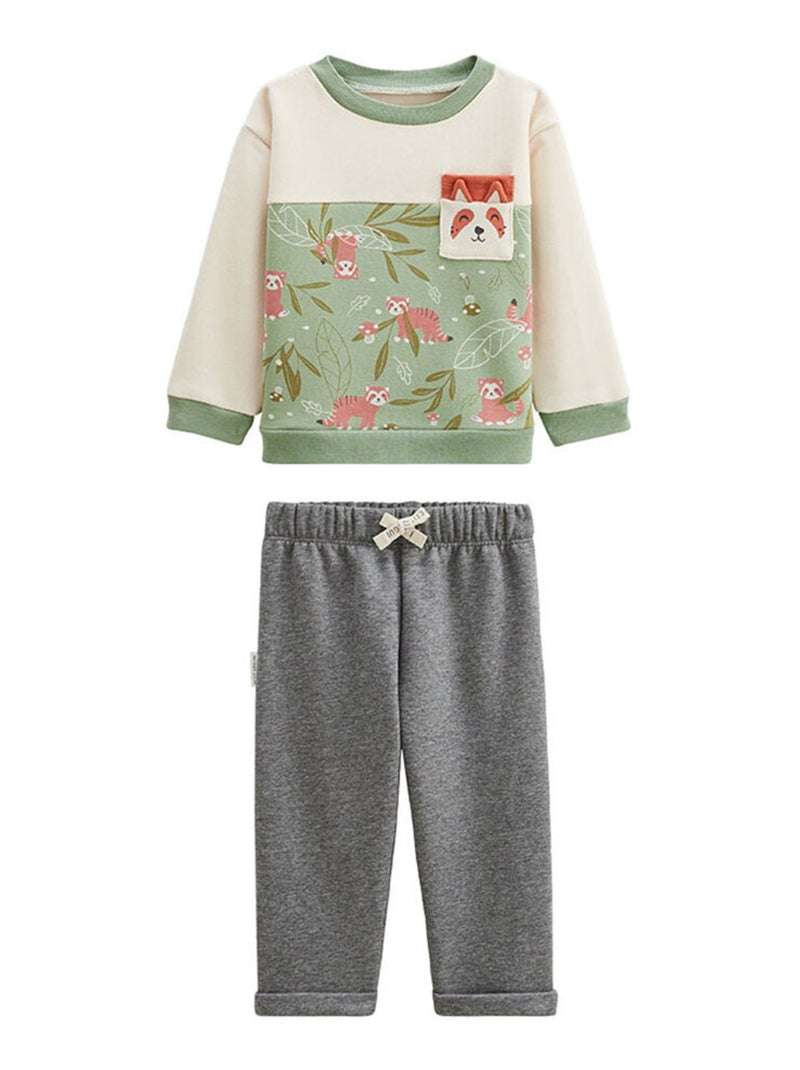 Ensemble enfant sweat et pantalon en molleton Gustin Beige - Kiabi