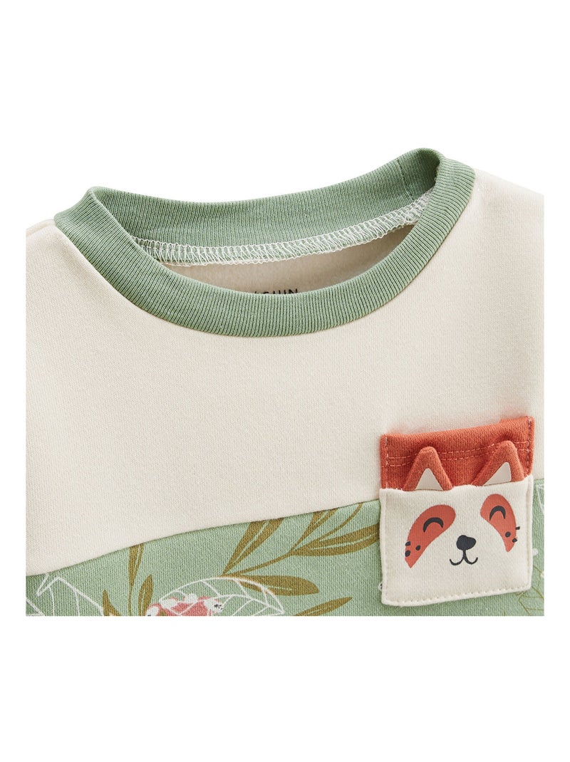 Ensemble enfant sweat et pantalon en molleton Gustin Beige - Kiabi