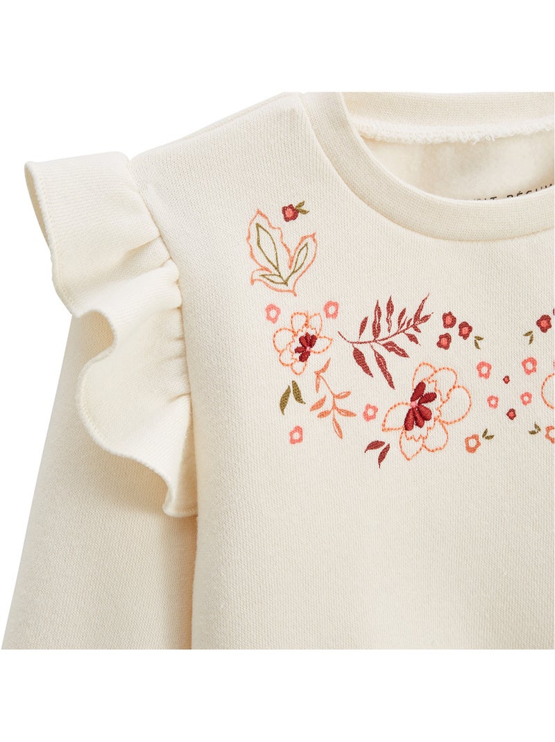 Ensemble enfant sweat et pantalon en molleton Manouk Orange corail - Kiabi