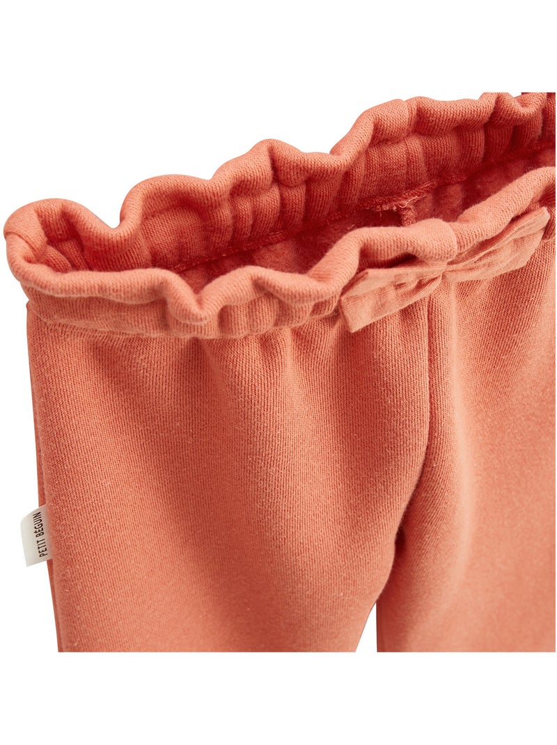 Ensemble enfant sweat et pantalon en molleton Manouk Orange corail - Kiabi