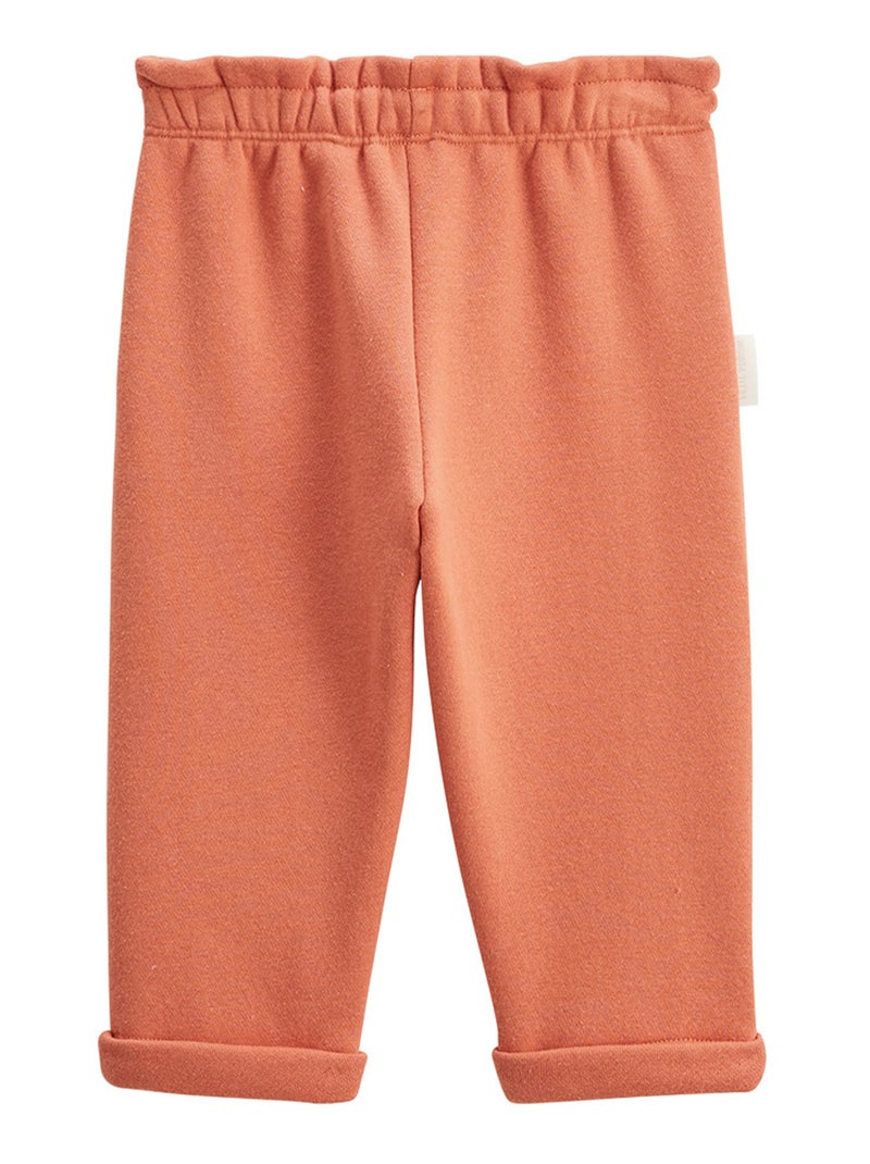 Ensemble enfant sweat et pantalon en molleton Manouk Orange corail - Kiabi