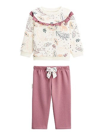 Ensemble enfant sweat et pantalon en molleton Matcha