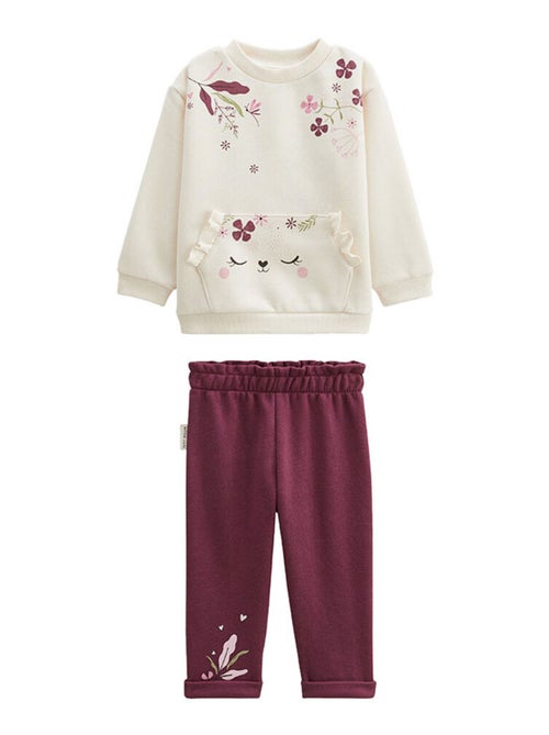 Ensemble enfant sweat et pantalon en molleton Mila - Kiabi