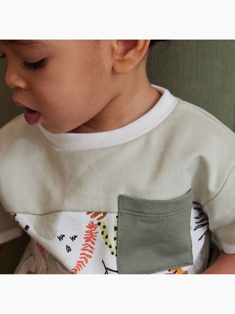 Ensemble enfant t Kaki - Kiabi