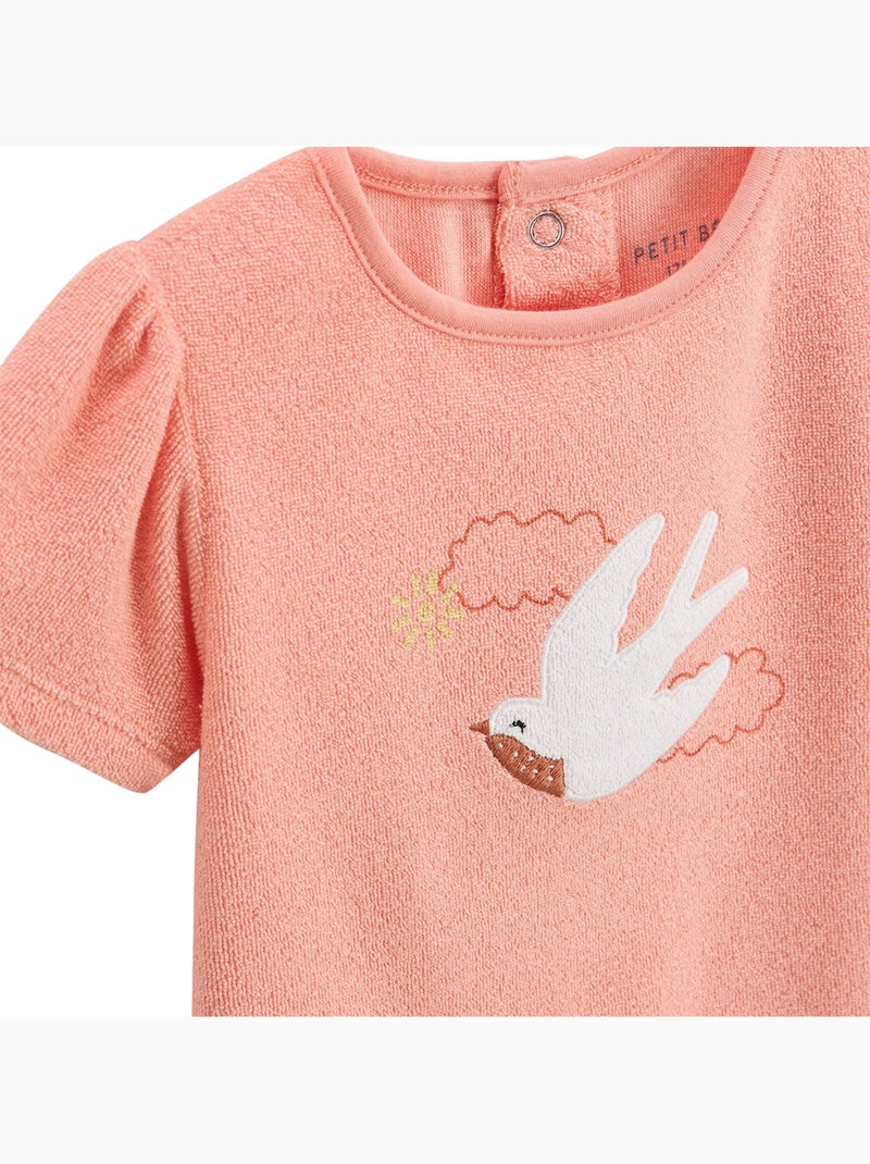 Ensemble enfant t Orange corail - Kiabi