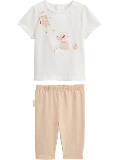 Ensemble enfant t-shirt et legging Praline - Kiabi