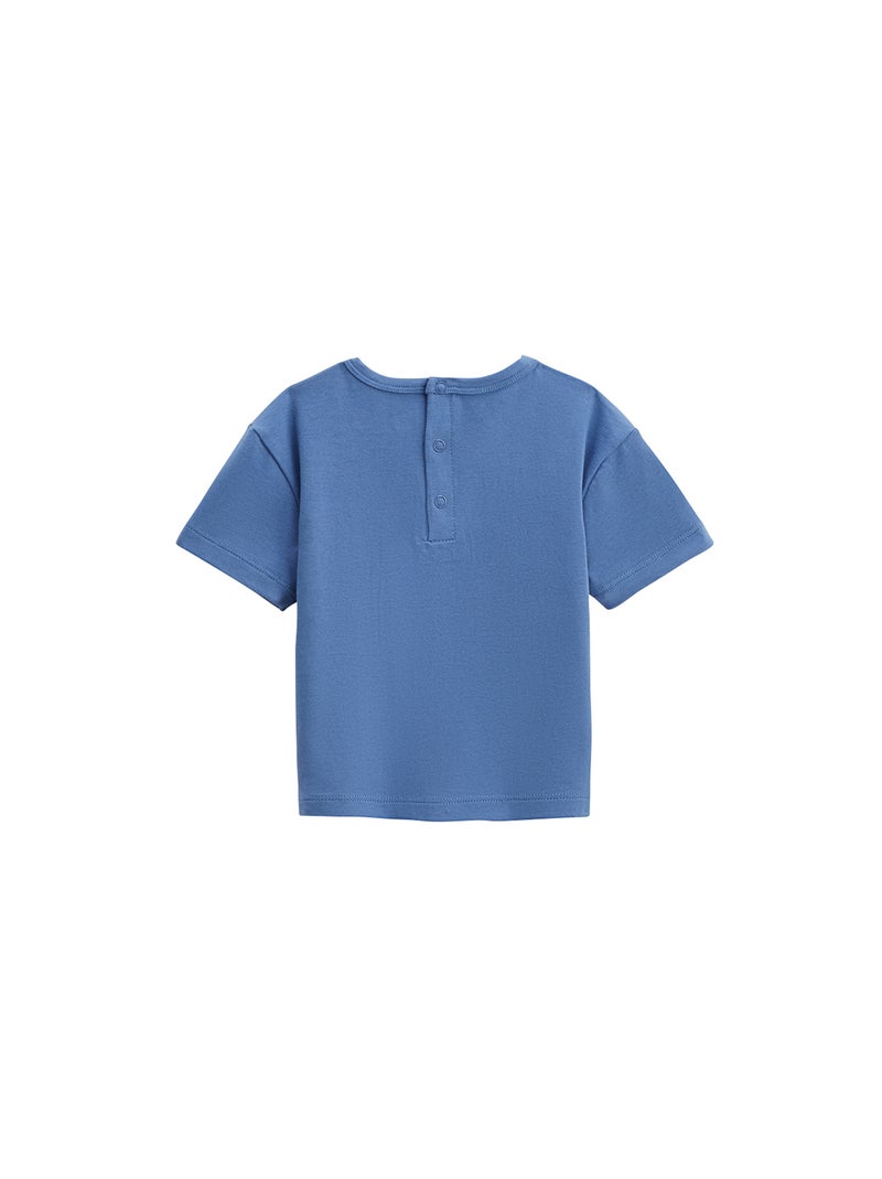 Ensemble enfant t-shirt et pantalon en gaze de coton Mexico Bleu - Kiabi