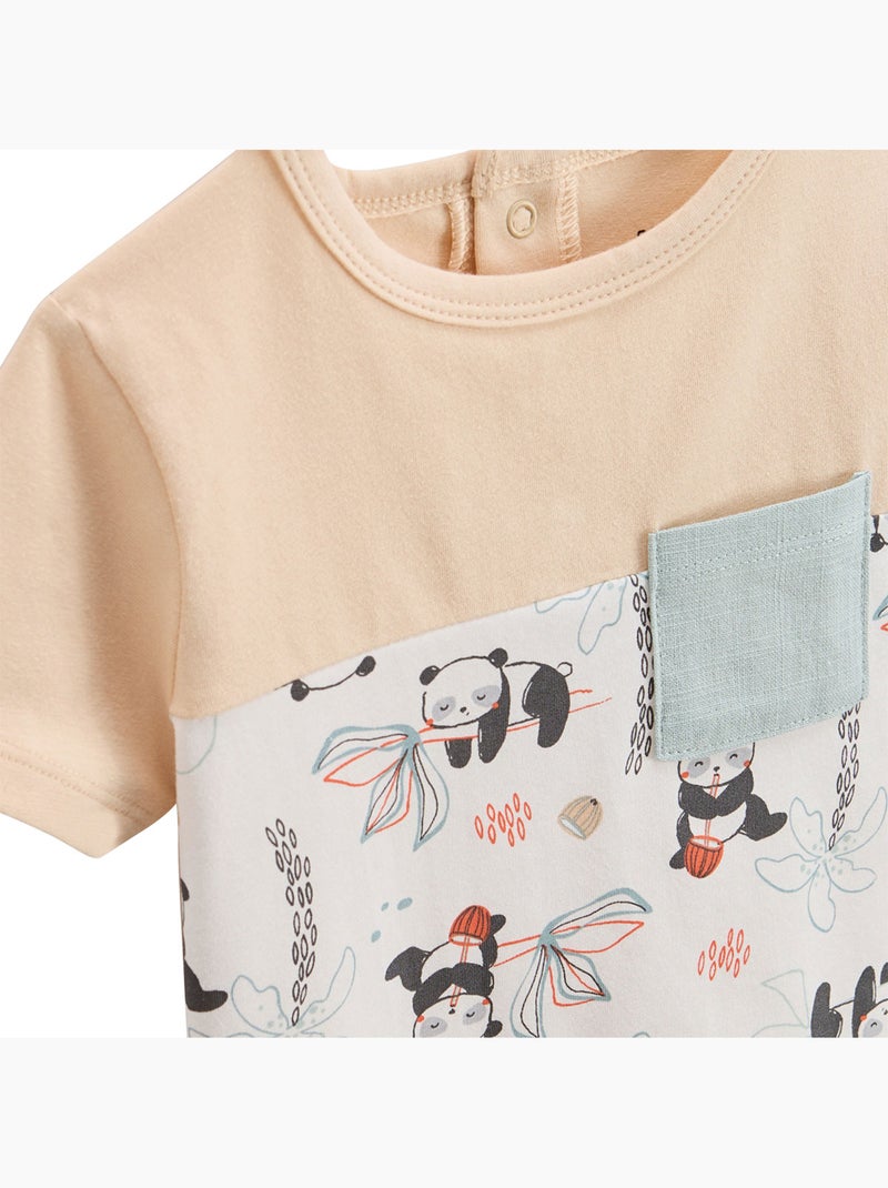 Ensemble enfant t-shirt et short Bento Vert - Kiabi