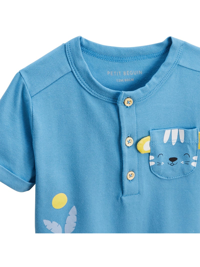 Ensemble enfant t-shirt et short Biscarosse Bleu - Kiabi