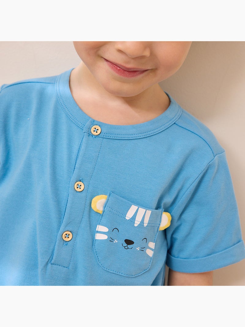 Ensemble enfant t-shirt et short Biscarosse Bleu - Kiabi