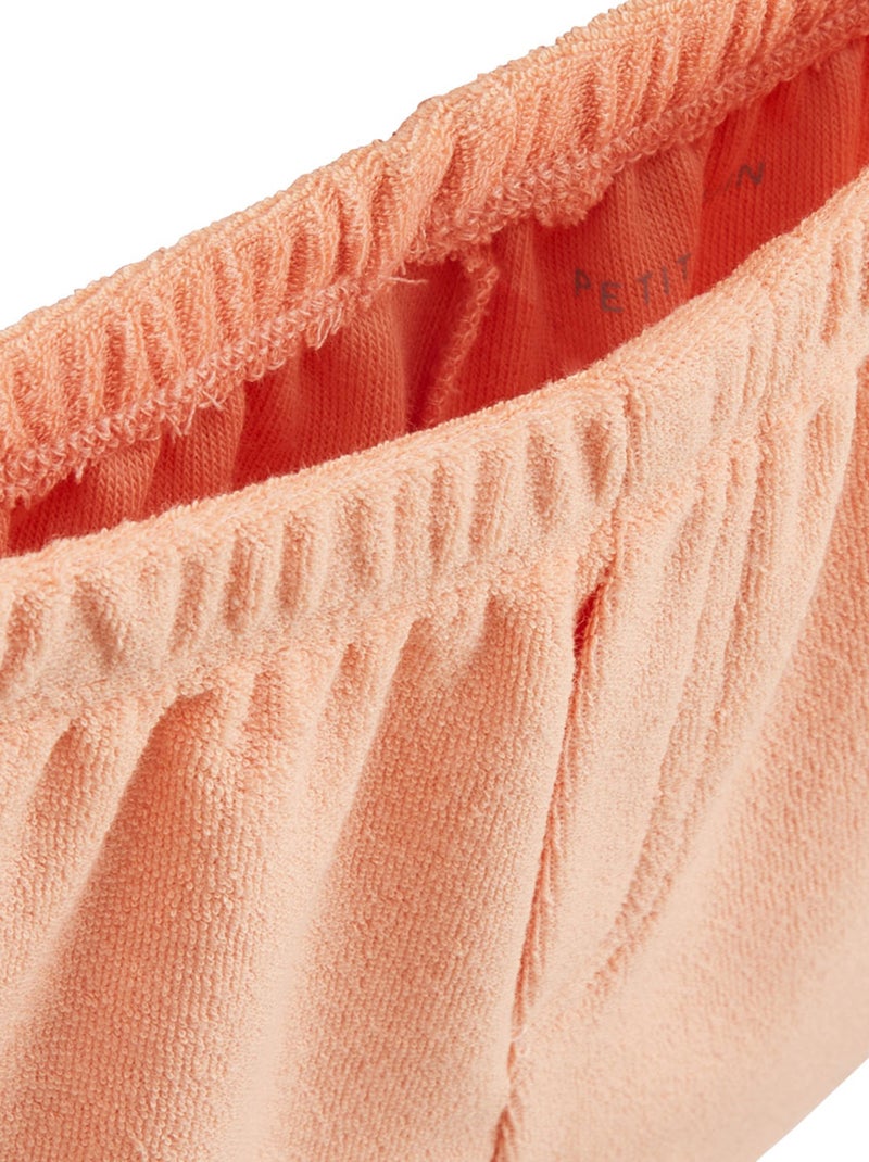 Ensemble enfant t-shirt et short en éponge Bahamas Orange corail - Kiabi