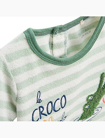 Ensemble enfant t-shirt et short en éponge Crocro rigolo