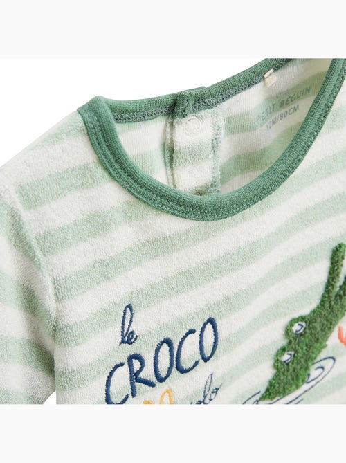 Ensemble enfant t-shirt et short en éponge Crocro rigolo - Kiabi